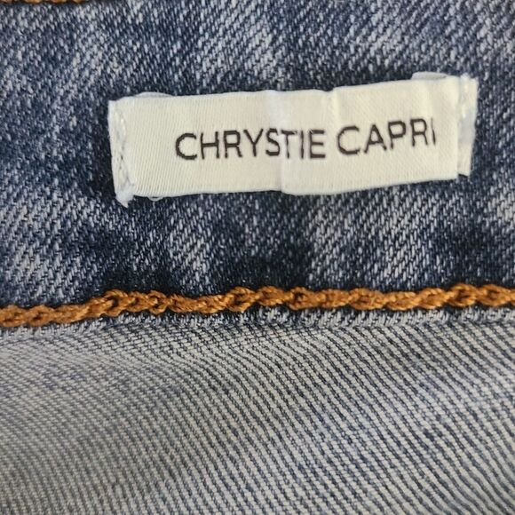 NINE WEST Chrystie Capri Stretched Relaxed-Fit Capri Pant Blue Jeans Size 16 - Picture 9 of 12